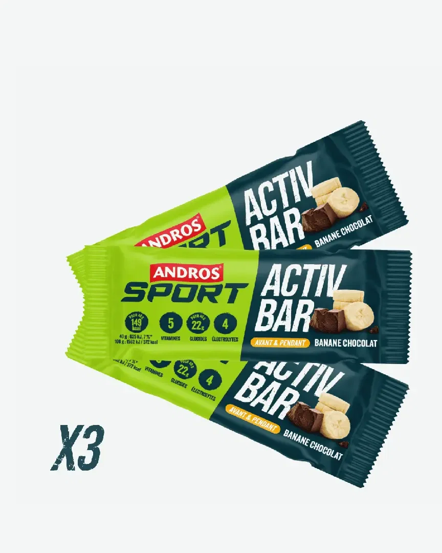 Andros Barre Activ Bar Banane Chocolat 40G