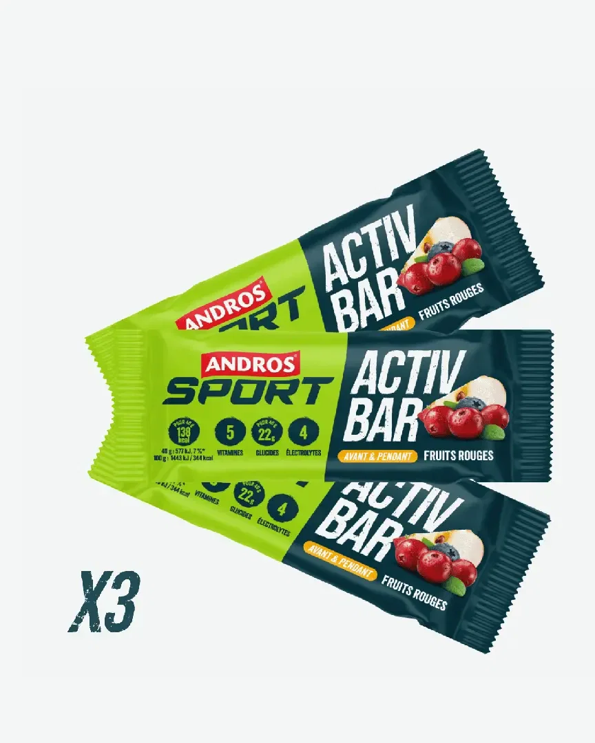 Andros Barre Activ Bar Fruits Rouges 40G