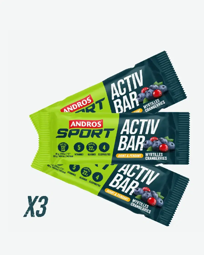 Andros Barre Activ Bar Myrtilles Cranberries 40G - Unisex (36) au meilleur prix !