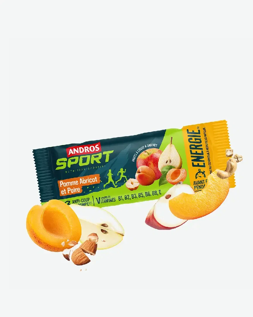 Andros Barre Fruits Nuts Et Graines Pomme Abricot Poire 40G
