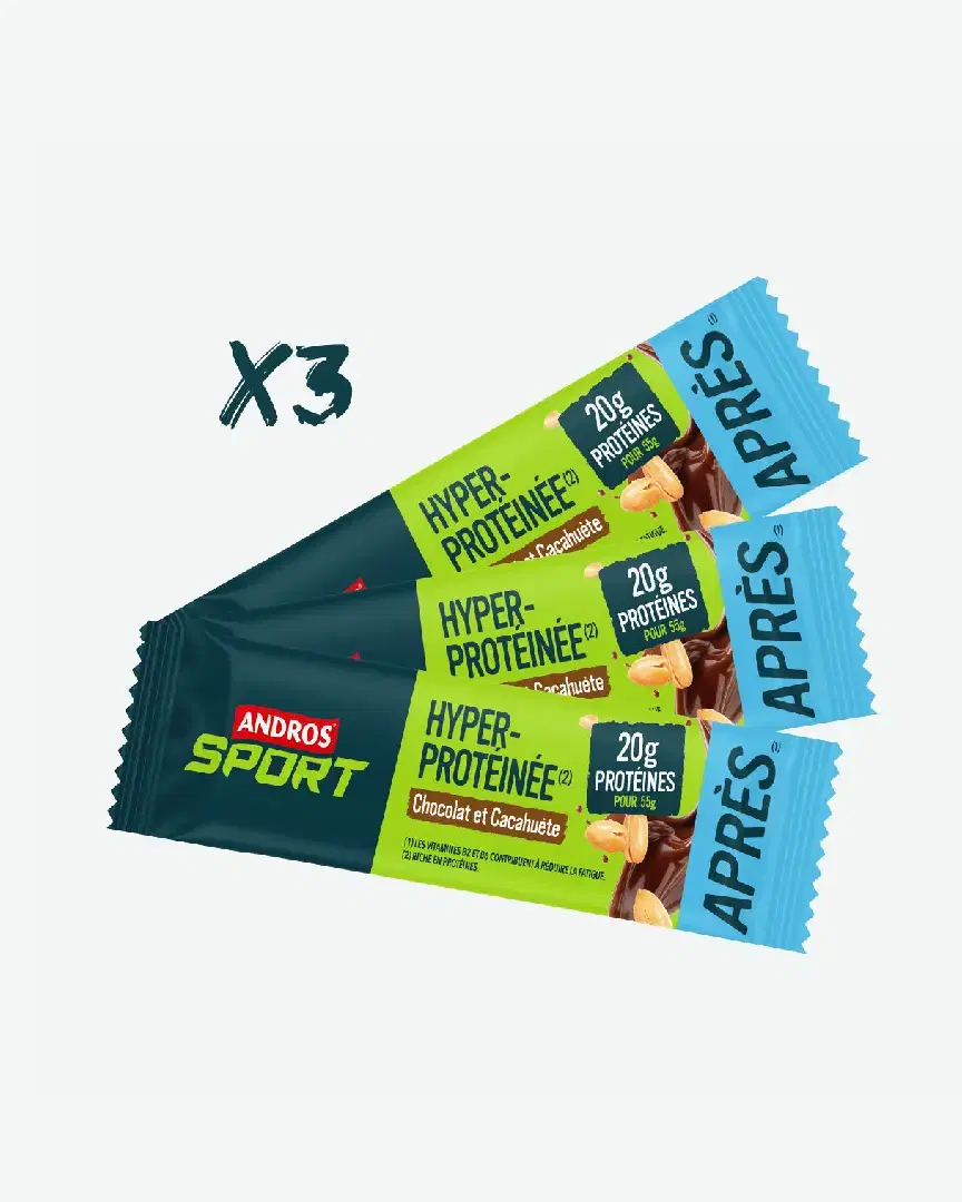 Andros Barre Hyperprotéinée Chocolat Cacahuète 55G - Unisex (32) au meilleur prix !