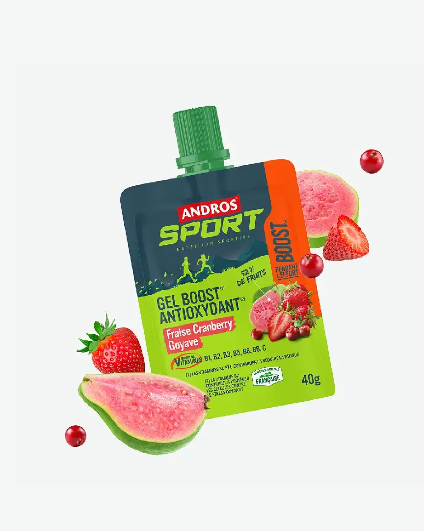 Andros Gel Boost Antioxydant Fraise Cranberry Goyave 40G - Unisex (49) au meilleur prix !