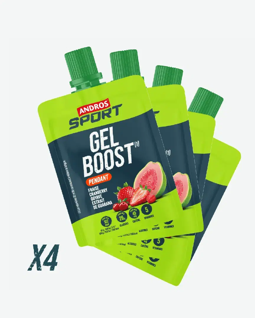 Andros Gel Boost Fraise Cranberry Goyave Et Extrait De Guarana 40G - Unisex (12) au meilleur prix !