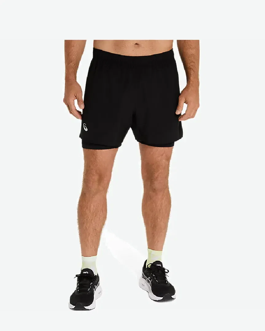 asics core 2n1 5in short Homme