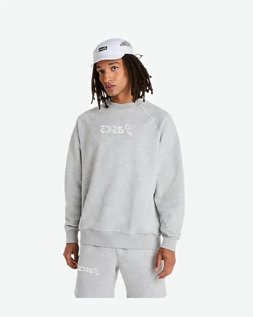 asics logo fleece crew-neck top Homme