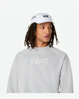 asics logo fleece crew-neck top Homme – 4/8