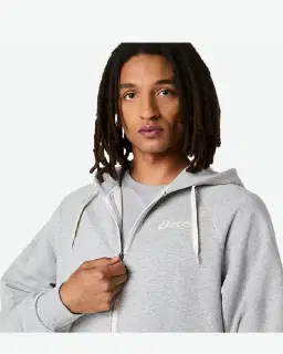 asics logo fleece full zip hoodie Homme – 4/9