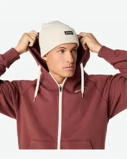 asics logo fleece full zip hoodie Homme – 7/8