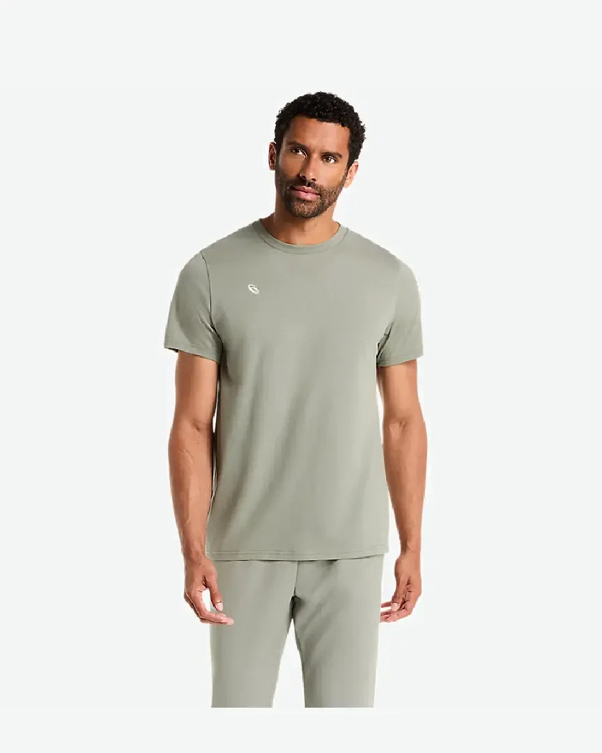 asics spiral embroidery tee Homme