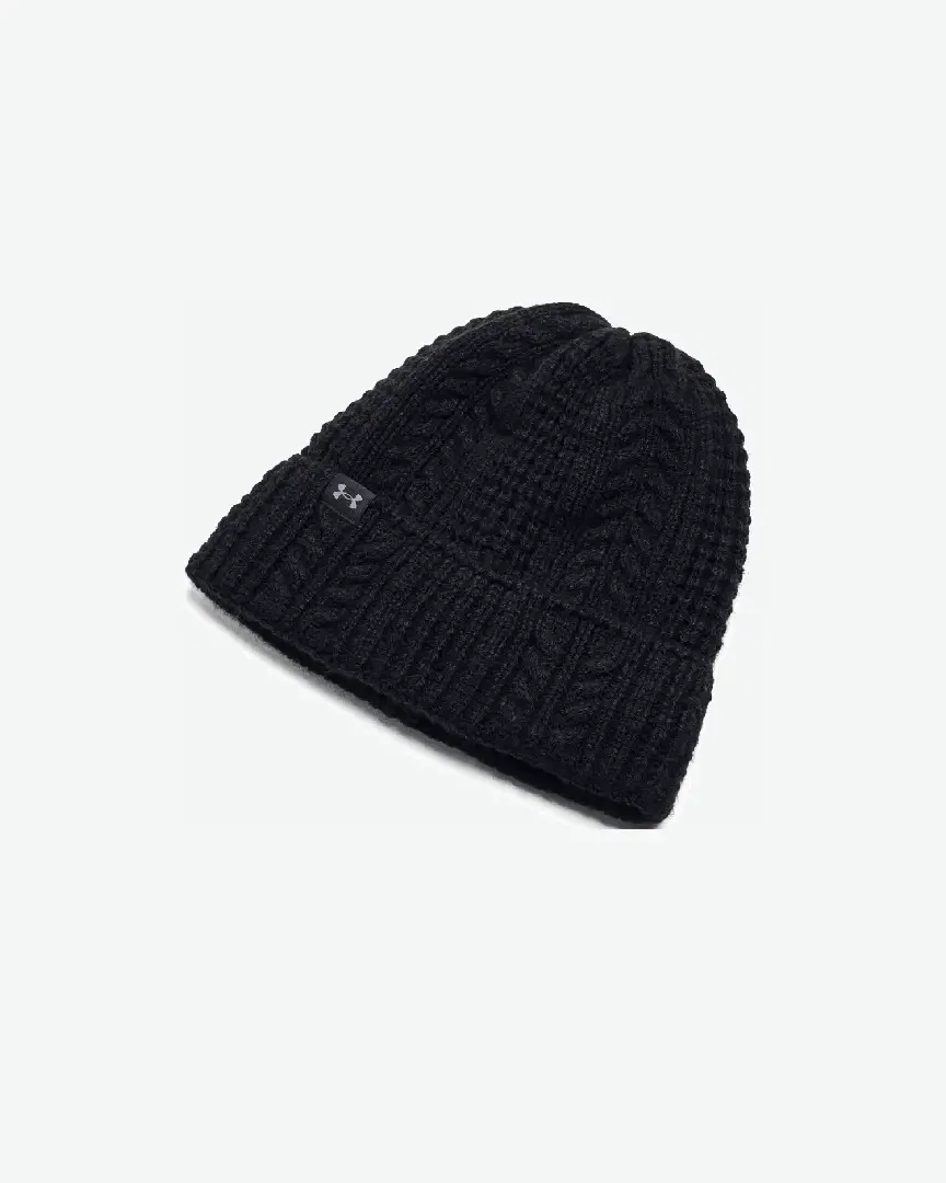 Bonnet Under Armour Femme Halftime Cable Knit Beanie-BLK Femme