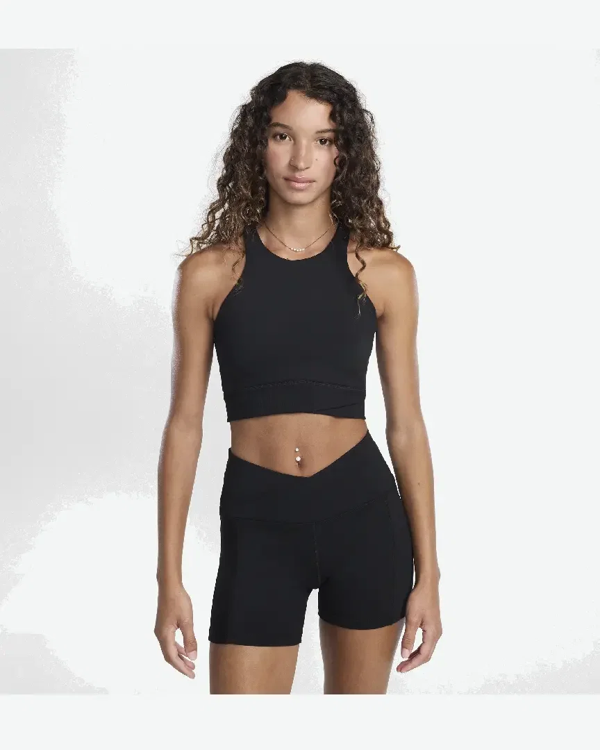 Brassière à col montant, maintien léger et doublure légère Nike One Twist Femme