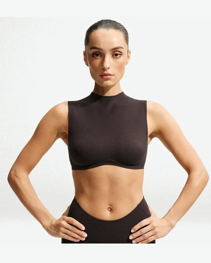 Brassière À Maintien Normal Et Col Montant Nikeskims Studio Stretch W