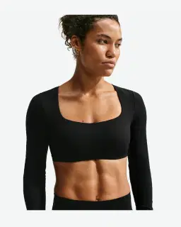 Brassière à manches longues rembourrée à maintien léger Nike Zenvy Femme – 1/4