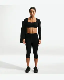 Brassière à manches longues rembourrée à maintien léger Nike Zenvy Femme – 4/4
