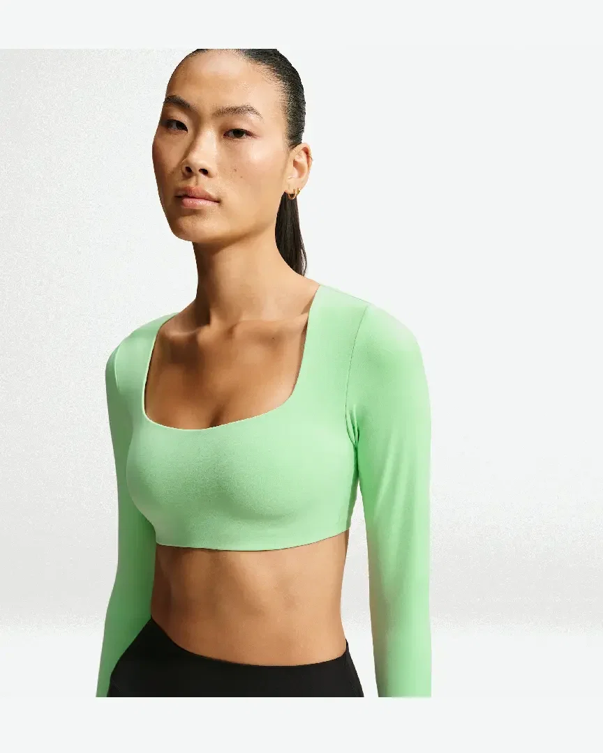 Brassière À Manches Longues Rembourrée À Maintien Léger Nike Zenvy W