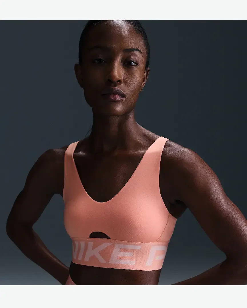Brassière rembourrée à maintien normal Nike Pro Indy Plunge Femme