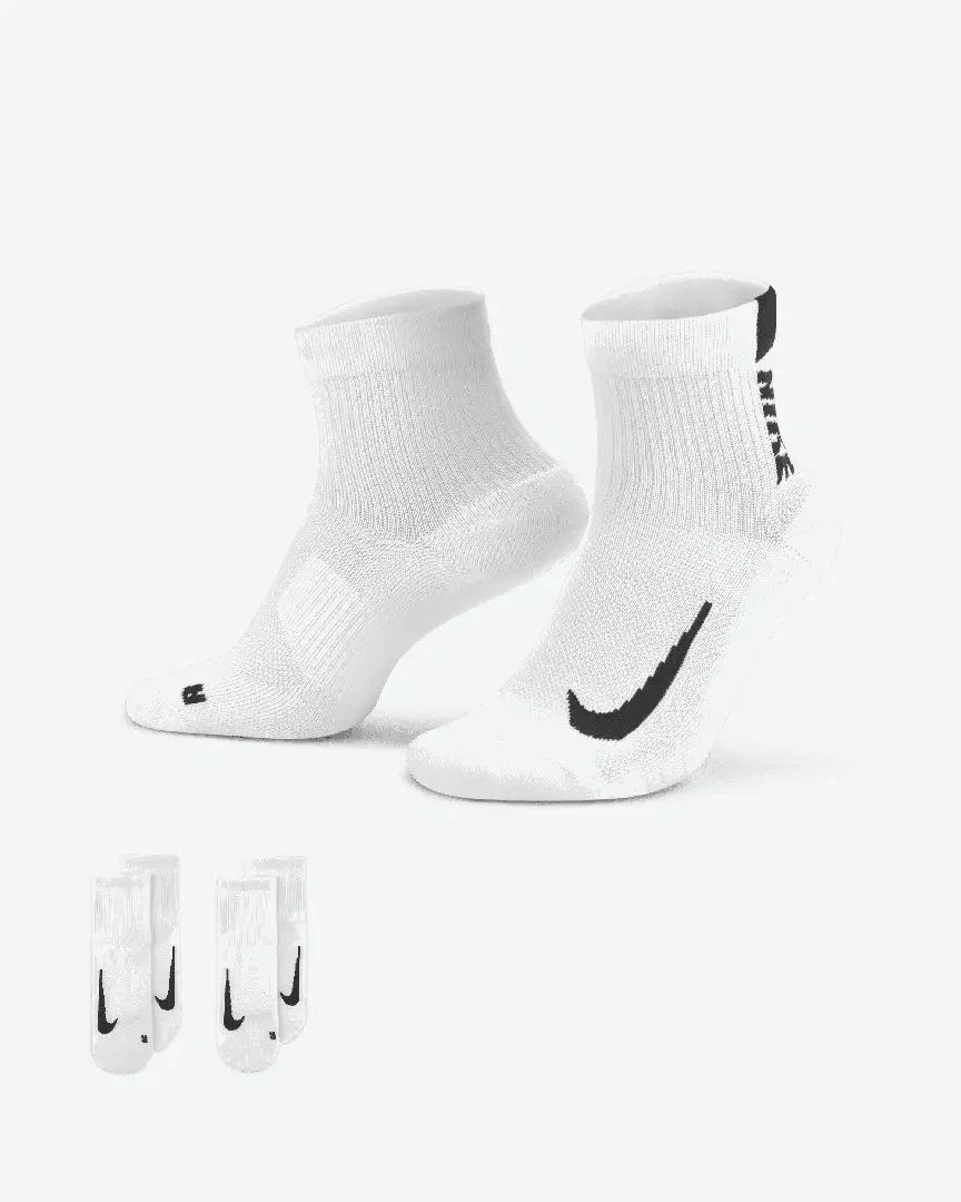 Chaussettes de chevilles mixtes Nike Multiplier (2 paires) Unisexe