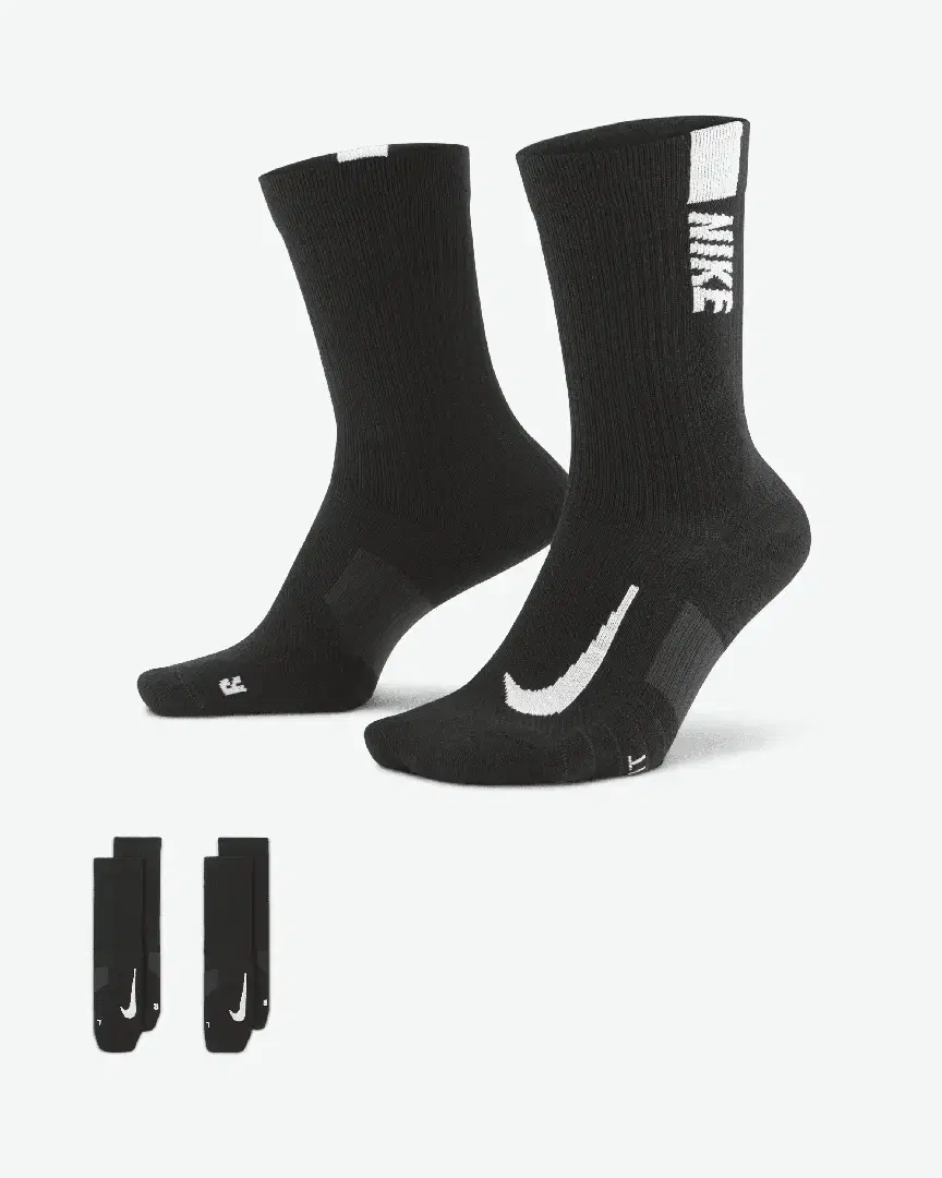 Chaussettes Mi-Mollet Nike Multiplier (2 Paires) - Unisex (11) au meilleur prix !