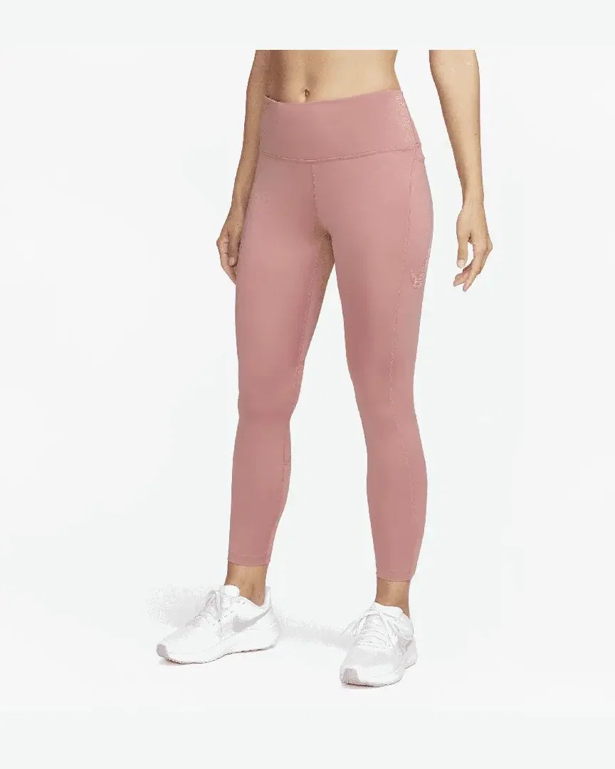 Collant 7/8 taille mi-haute avec motifs et poches Nike Fast Femme