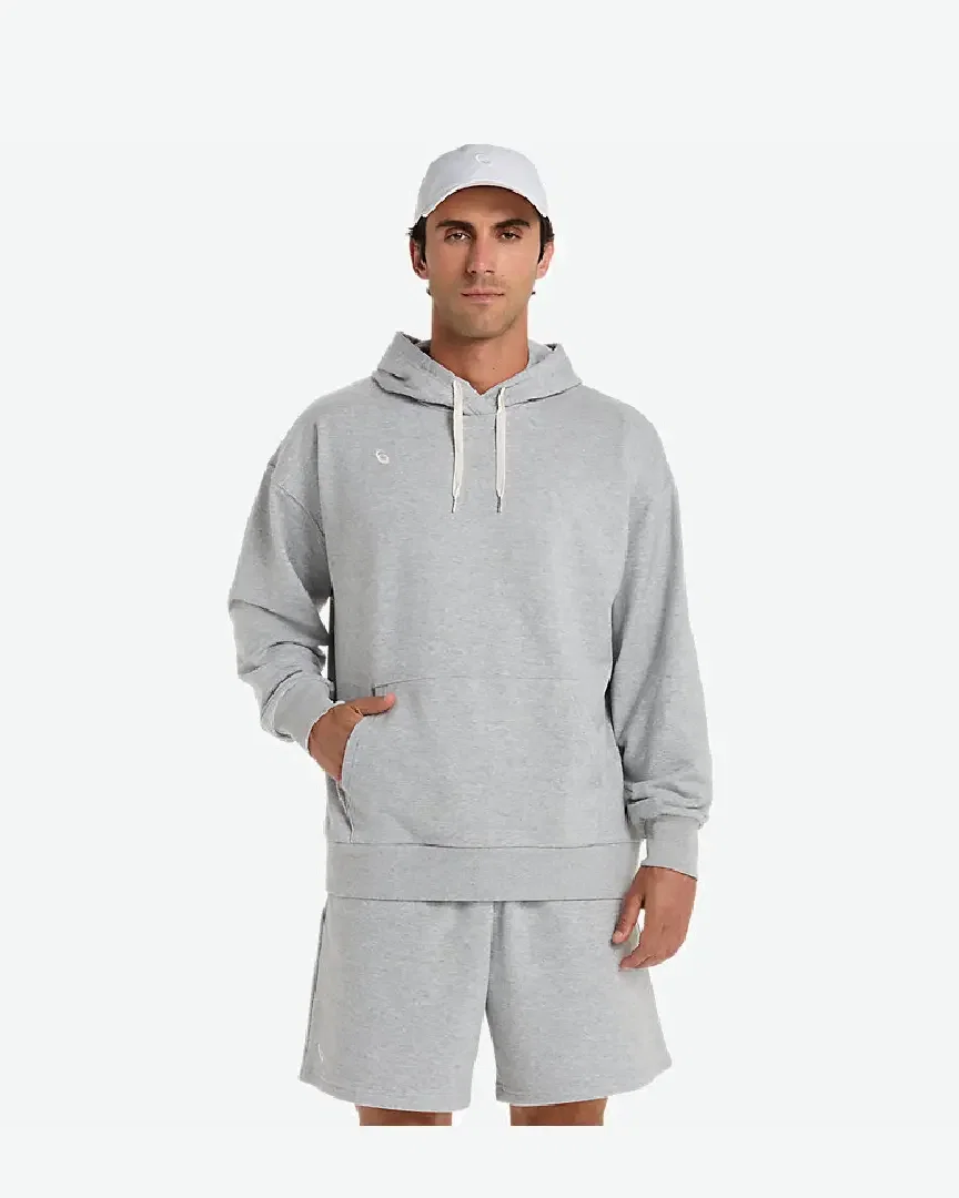 French Terry Relaxed Pullover Hoodie M