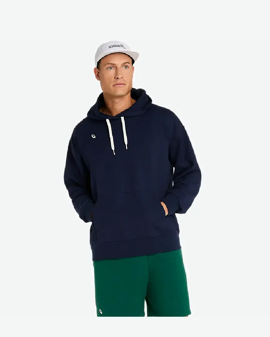 french terry relaxed pullover hoodie Homme