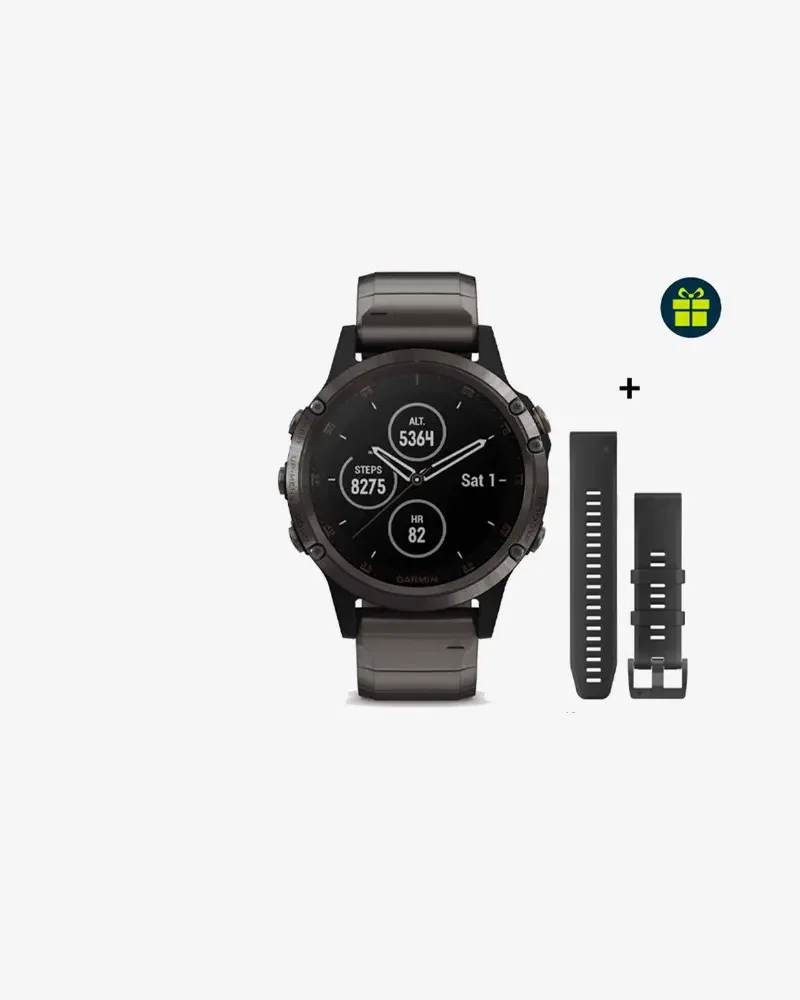 Garmin Fenix 5 Plus Sapphire Titane - Pack Bracelet