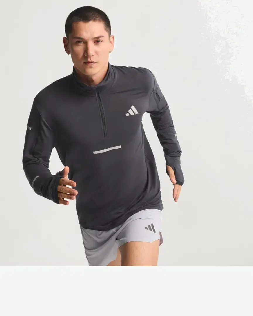 haut adidas à demi-zip de running adi365 climawarm+ Homme