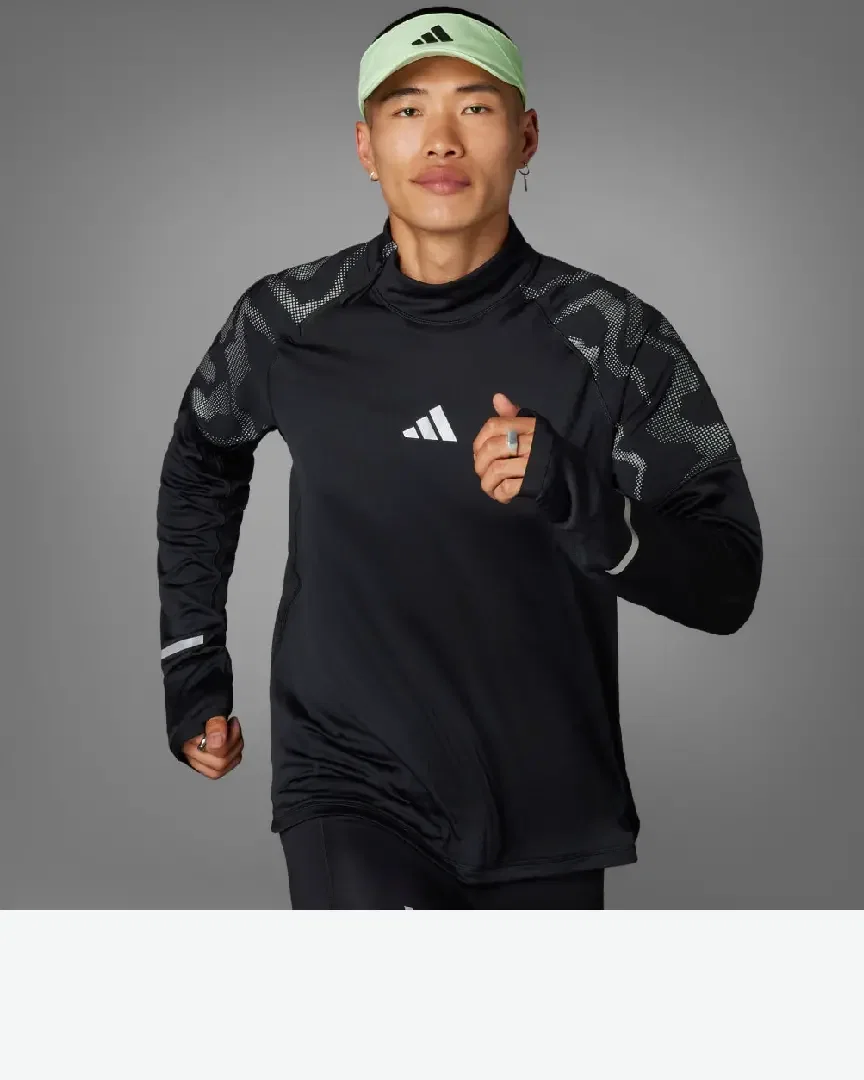 haut adidas demi-zip réfléchissant ultimate hi vis Homme