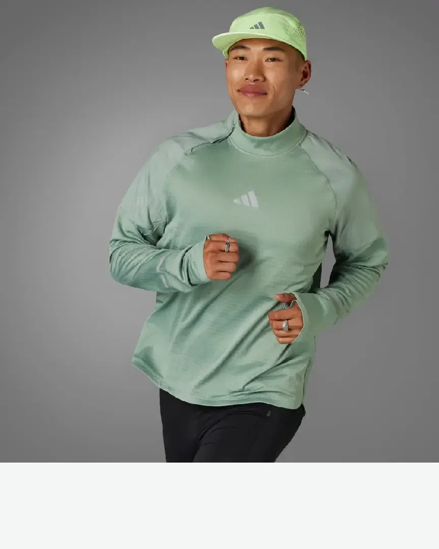 haut adidas demi-zip réfléchissant ultimate hi vis Homme