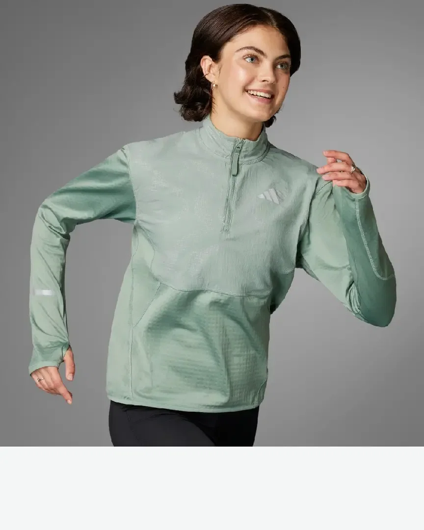 haut adidas demi-zip réfléchissant ultimate hi vis Femme