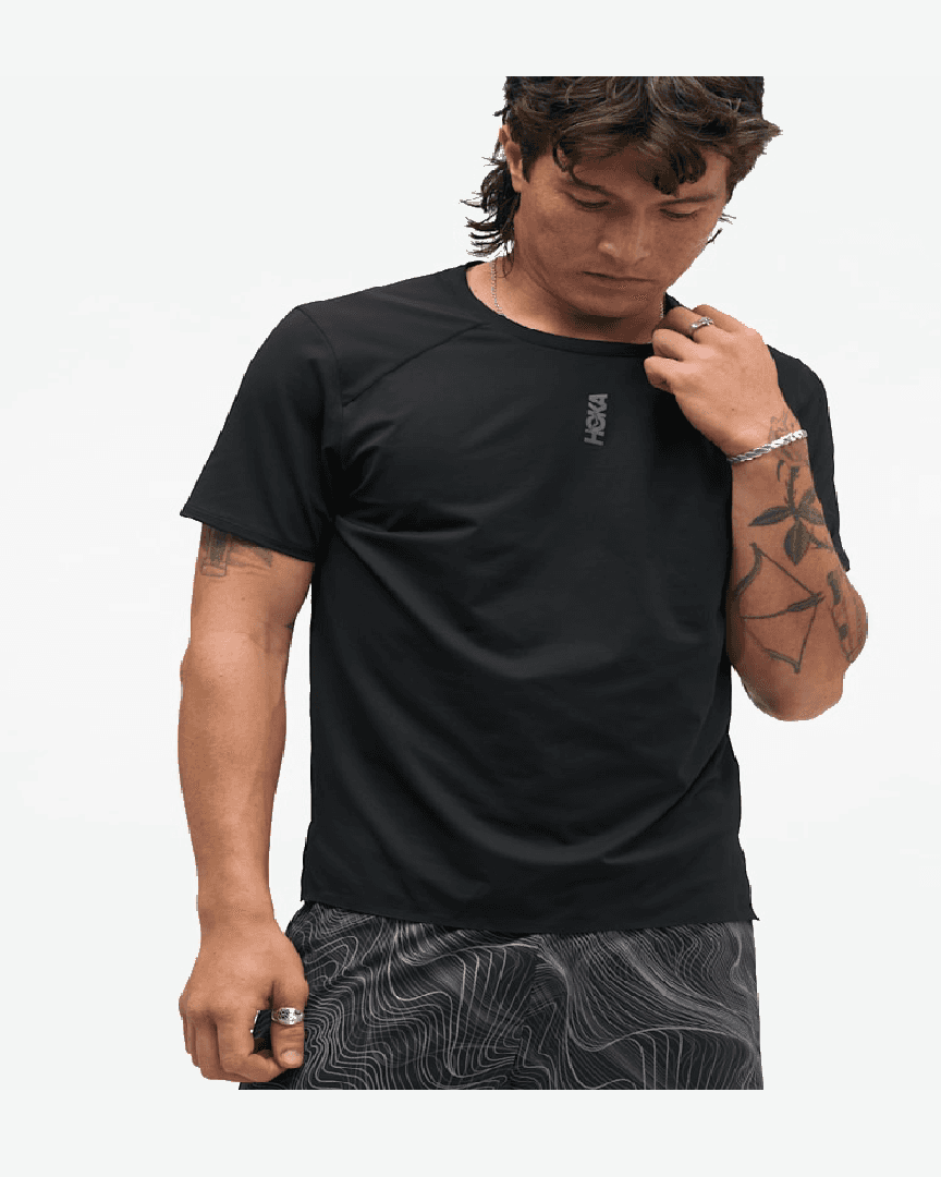 Hoka Haut À Manches Courtes Everyrun M - 1175853-BLK (3) au meilleur prix !