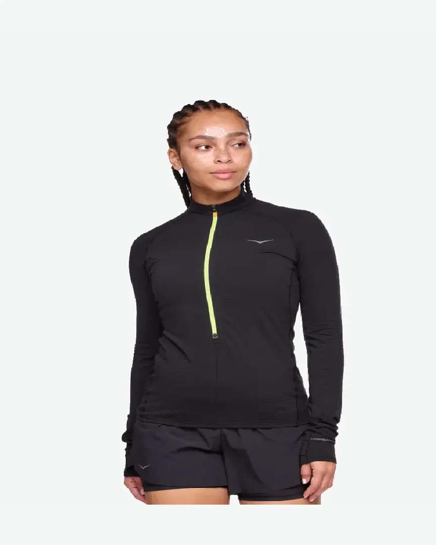 hoka haut à manches longues basezip Femme