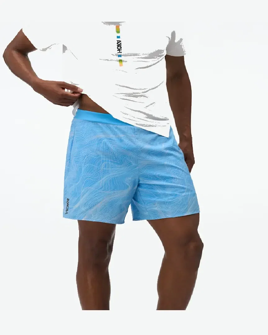 hoka short 2-en-1 glide 18 cm Homme