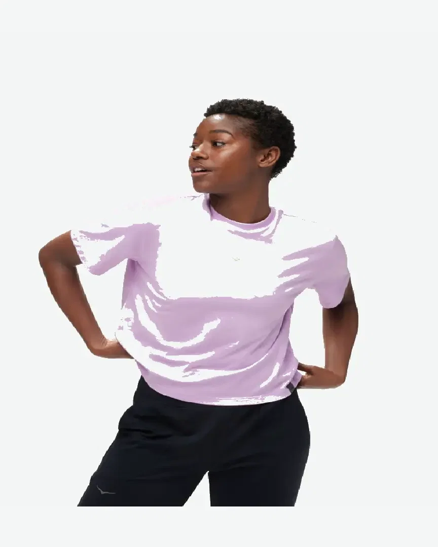 hoka t-shirt à manches courtes graphic Femme