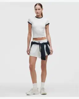 Lululemon baby tee ringer en coton biologique courtside Femme – 2/5
