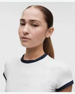 Lululemon baby tee ringer en coton biologique courtside Femme – 4/5
