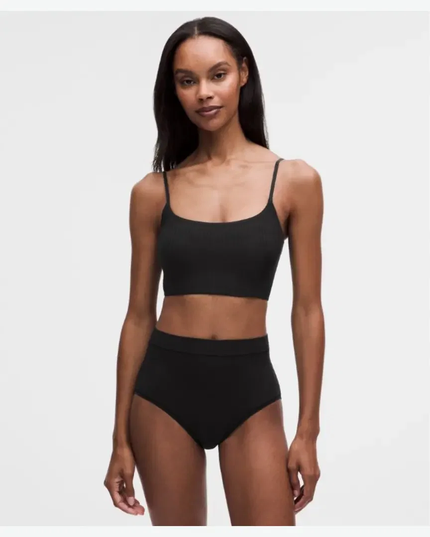 Lululemon Bralette Longue Côtelée À Fines Bretelles Underease Bonnets A–C W