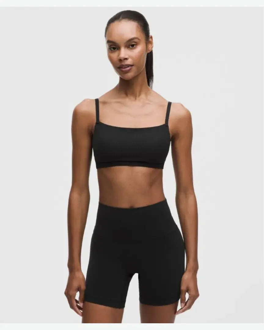 Lululemon brassière côtelée à fines bretelles maintien léger, bonnets b/c Femme
