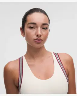 Lululemon brassière de yoga groove maintien léger, bonnets b/c finitions rayées Femme – 4/5