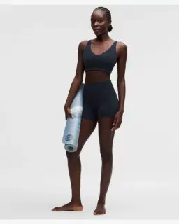 Lululemon brassière focuser à encolure en v maintien léger, bonnets c/d Femme – 3/5