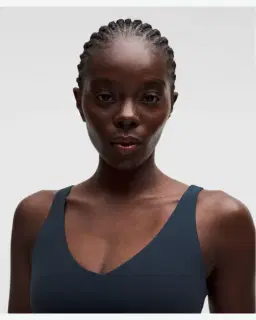 Lululemon brassière focuser à encolure en v maintien léger, bonnets c/d Femme – 4/5