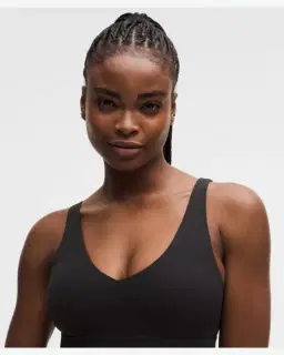 Lululemon brassière focuser à encolure en v maintien léger, bonnets c/d Femme – 4/5