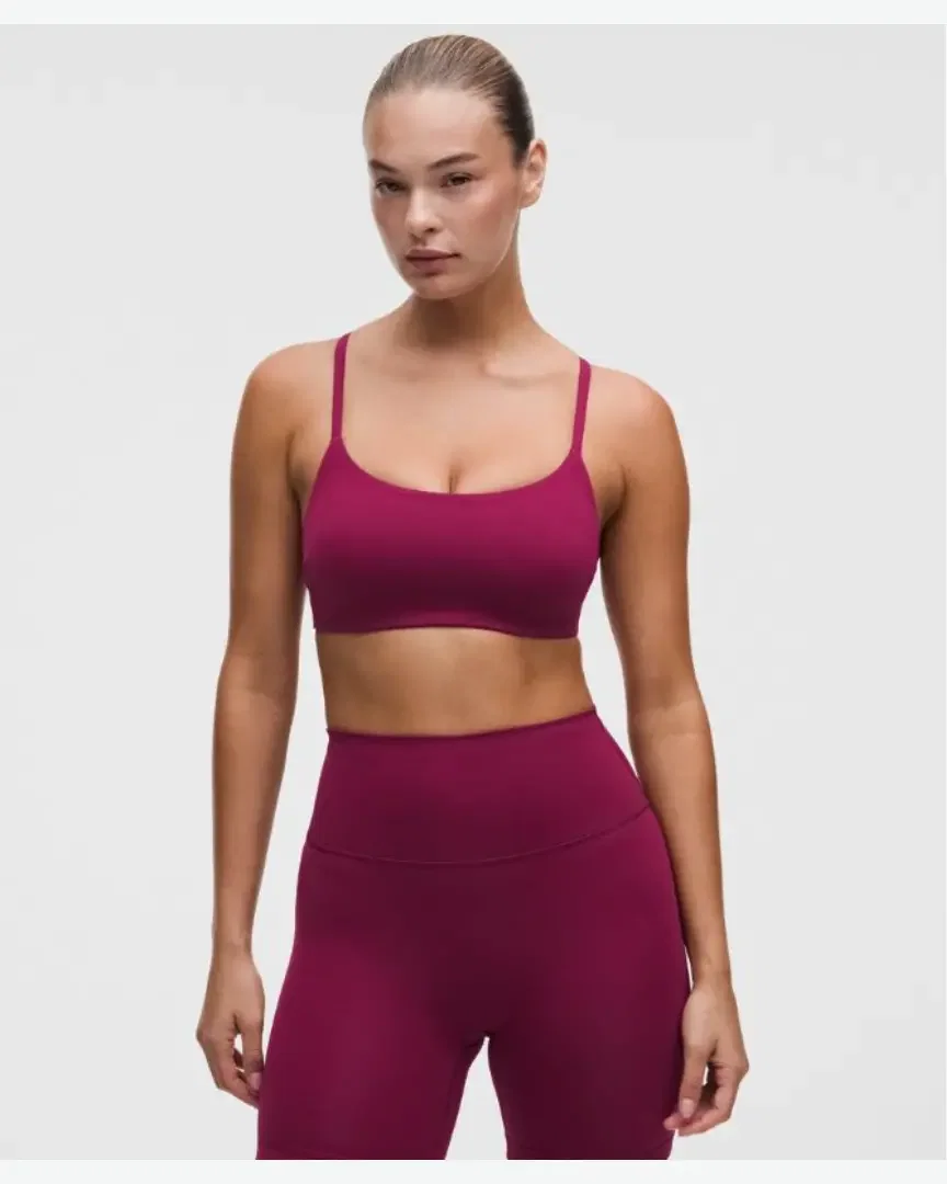 Lululemon brassière wunder train dos nageur à fines bretelles maintien léger, bonnets a b Femme
