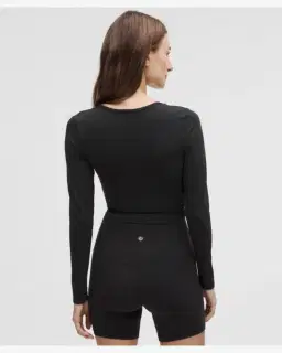 Lululemon cache-cœur court à manches longues en nulu Femme – 3/5