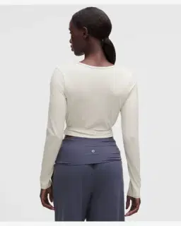 Lululemon cache-cœur court à manches longues en nulu Femme – 3/5