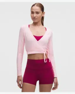Lululemon cache-cœur court à manches longues en nulu Femme – 1/5
