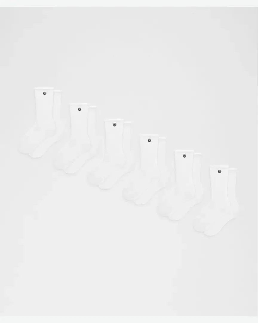 Lululemon chaussettes daily essential unisexe 6 paires Homme