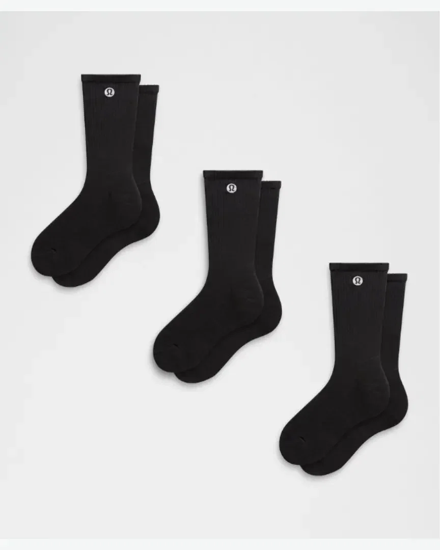 Lululemon chaussettes daily essential unisexe lot de 3 stripe Homme