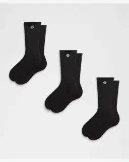 Lululemon chaussettes daily essential unisexe lot de 3 stripe Homme – 1/5