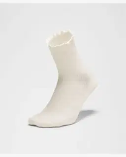 Lululemon chaussettes unisexes mi-hautes à bordure ondulée 3 paires Unisexe – 3/5